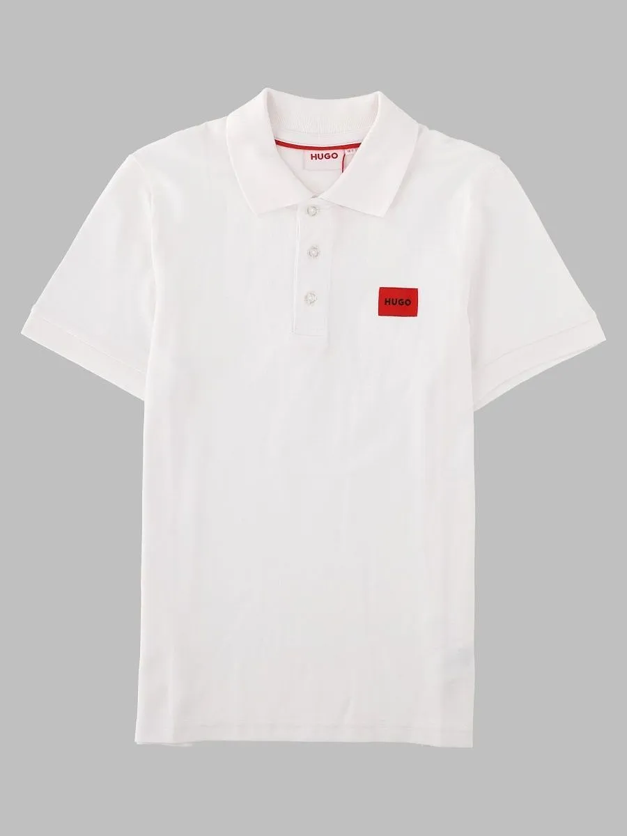 Hugo Kids Logo Patch Short Sleeve Polo Shirt