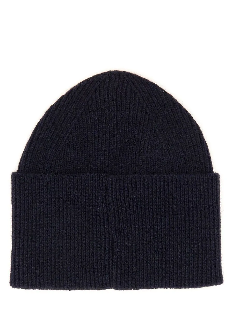 Hugo Logo Patch Beanie Hat