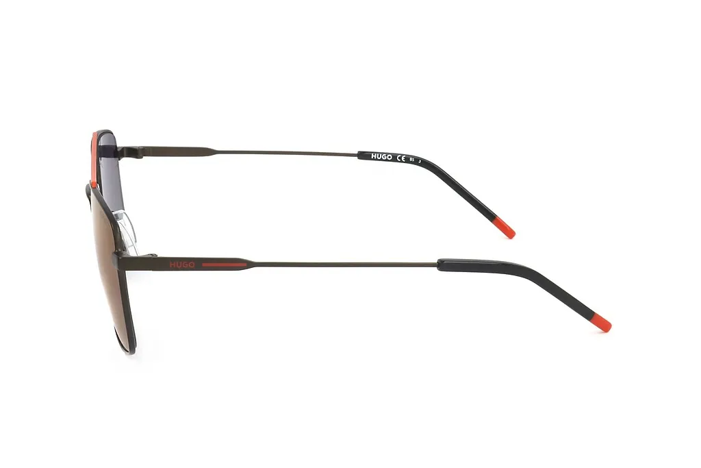 Hugo Rectangular Metal Sunglasses