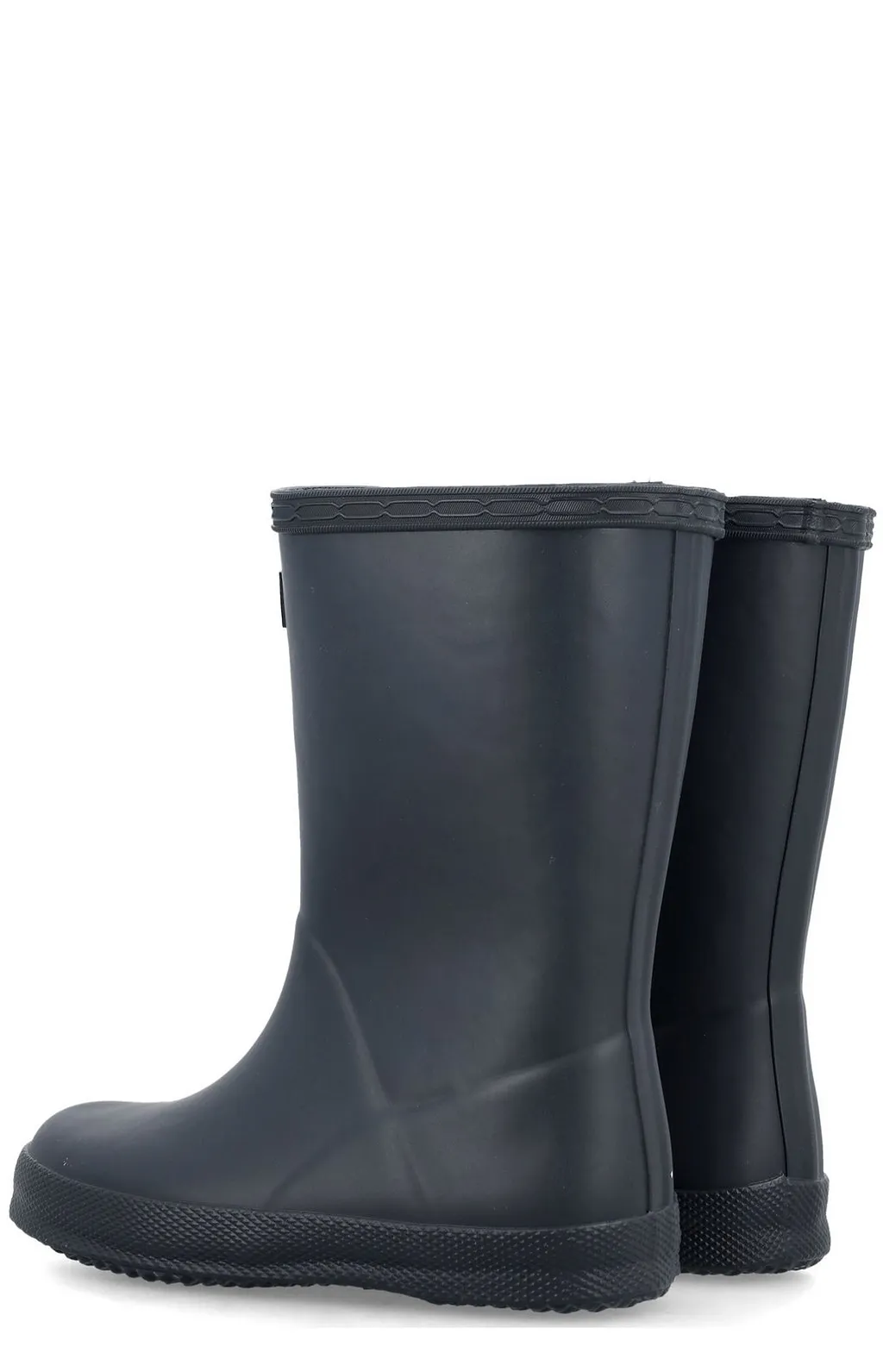 Hunter Kids Logo-Patch Round-Toe Wellies