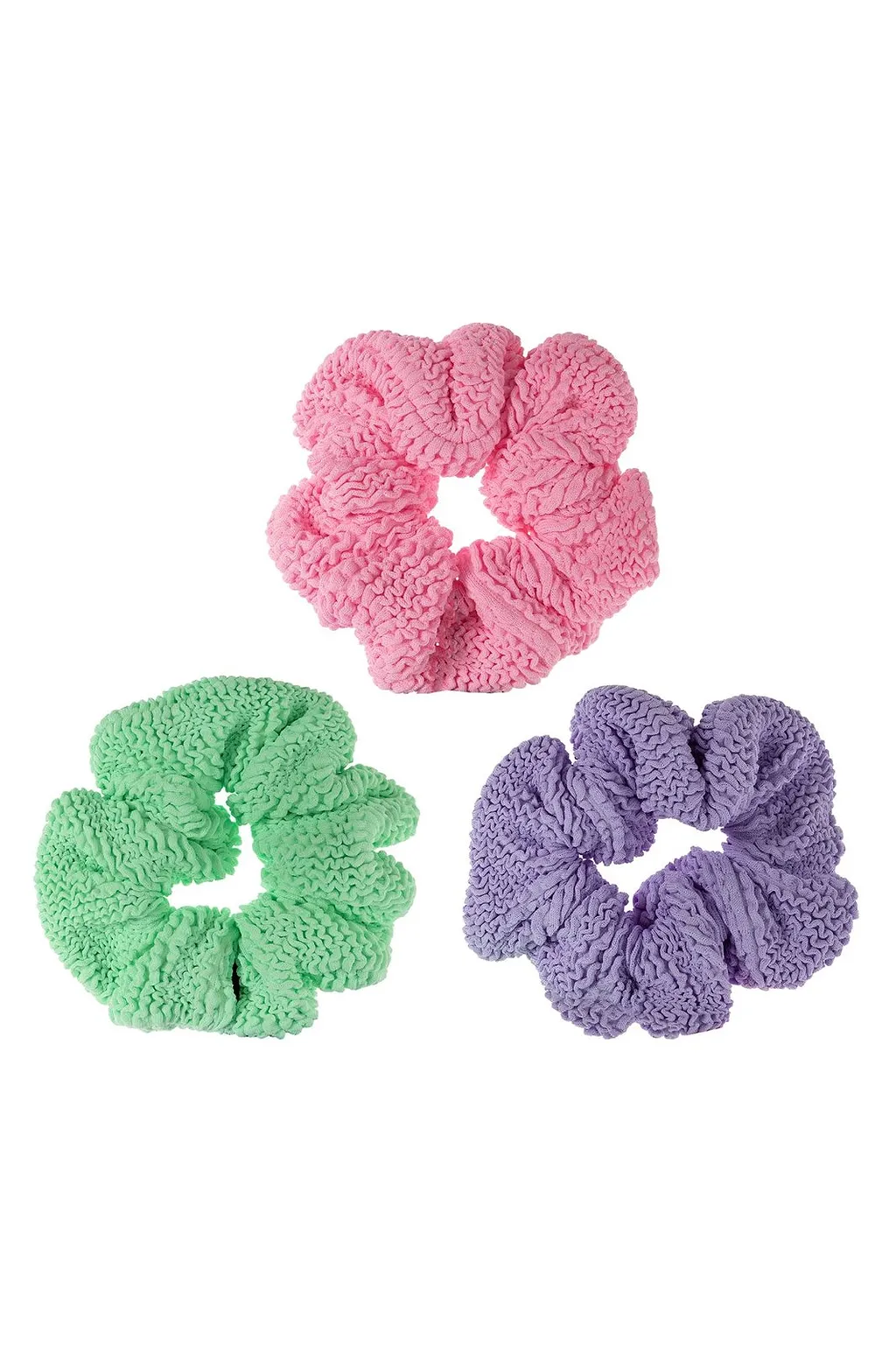 Crinkle Set Of Three Hair Accessories