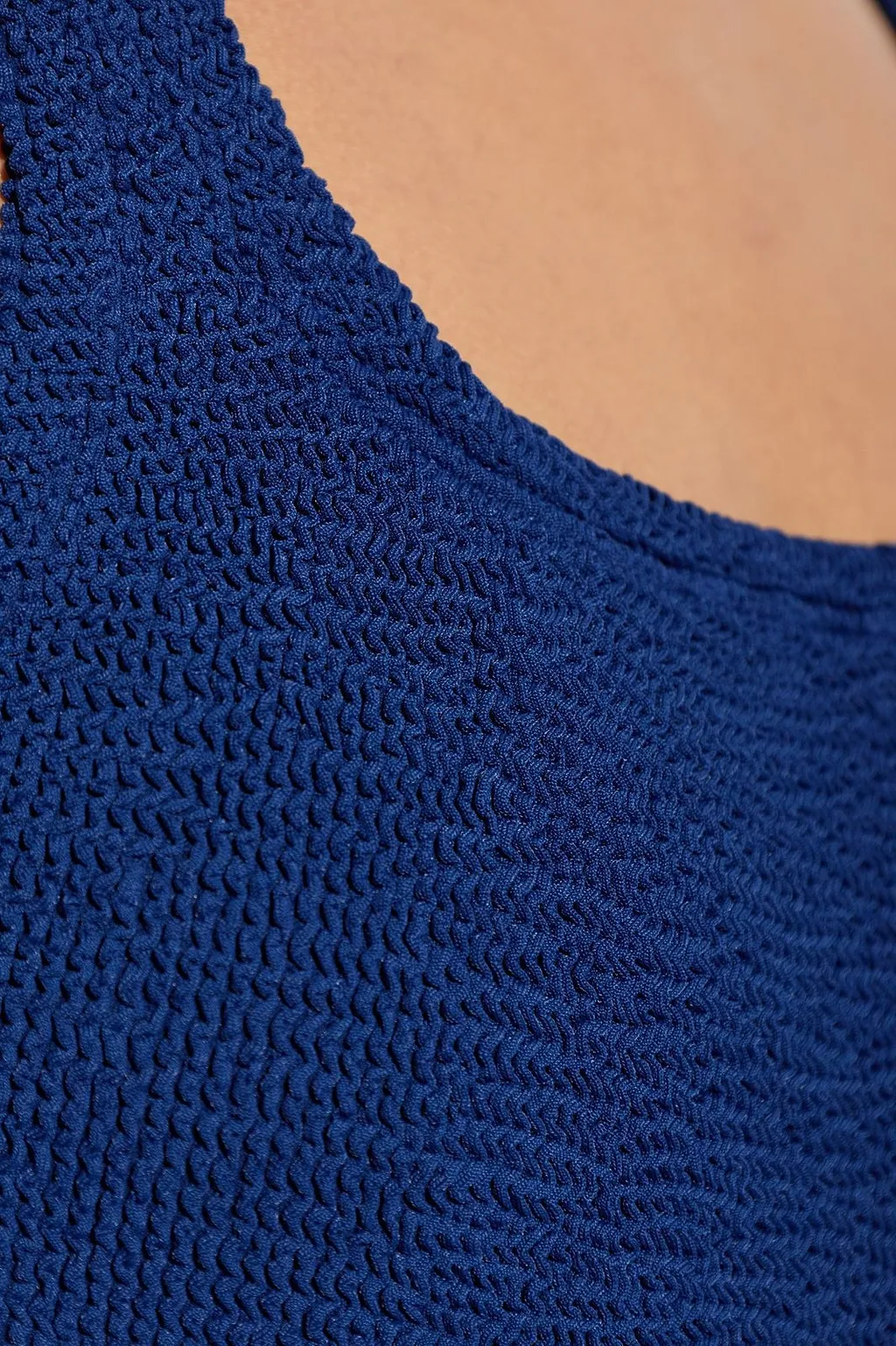 Hunza G Square Neck Crinkle Swimsuit