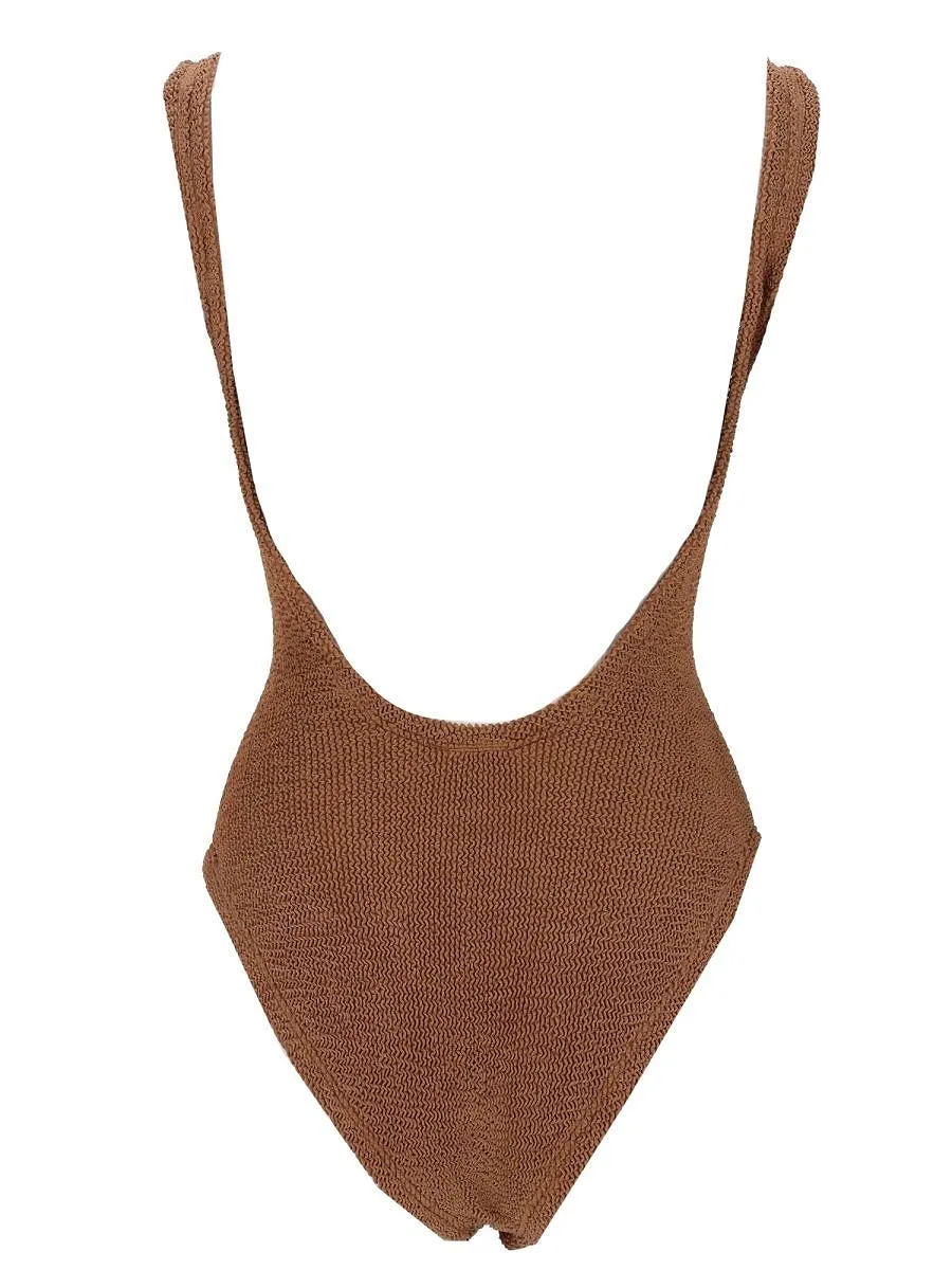 Hunza G Square Neck Scoop Back Swimsuit