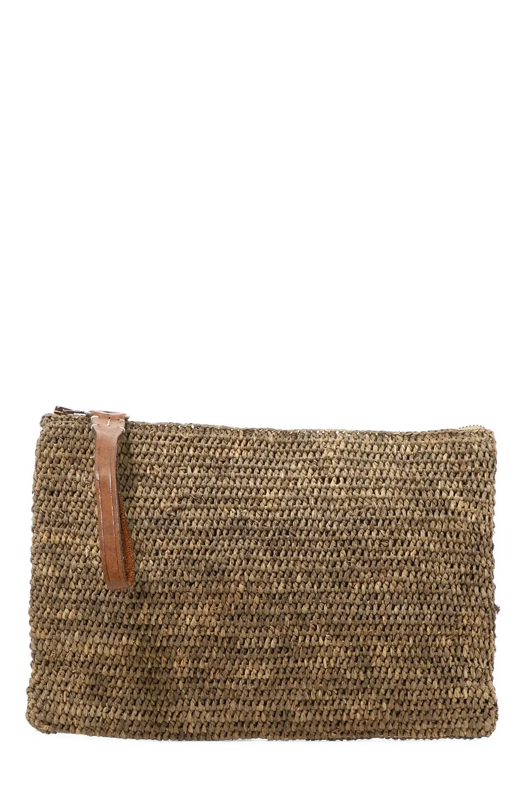 Ampy Woven Zipped Clutch Bag