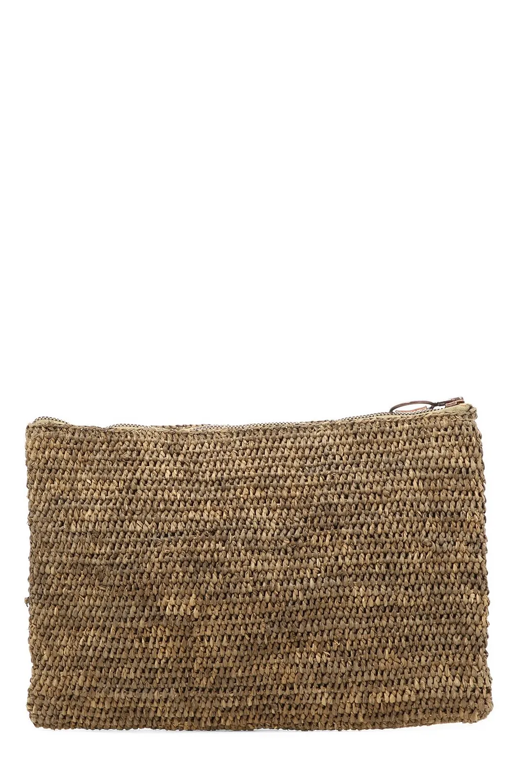 Ampy Woven Zipped Clutch Bag