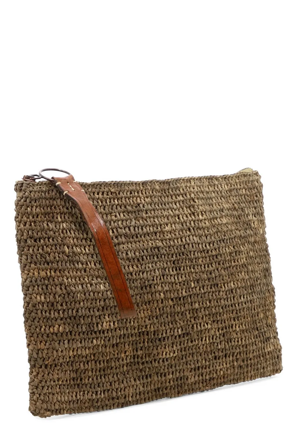 Ampy Woven Zipped Clutch Bag