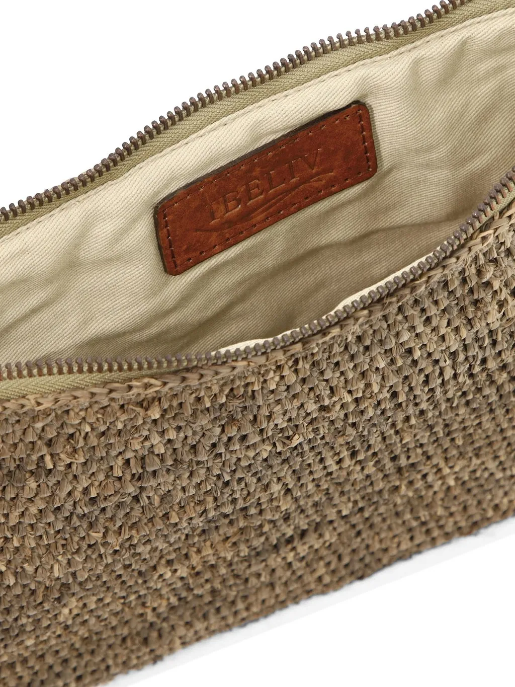 Ampy Woven Zipped Clutch Bag