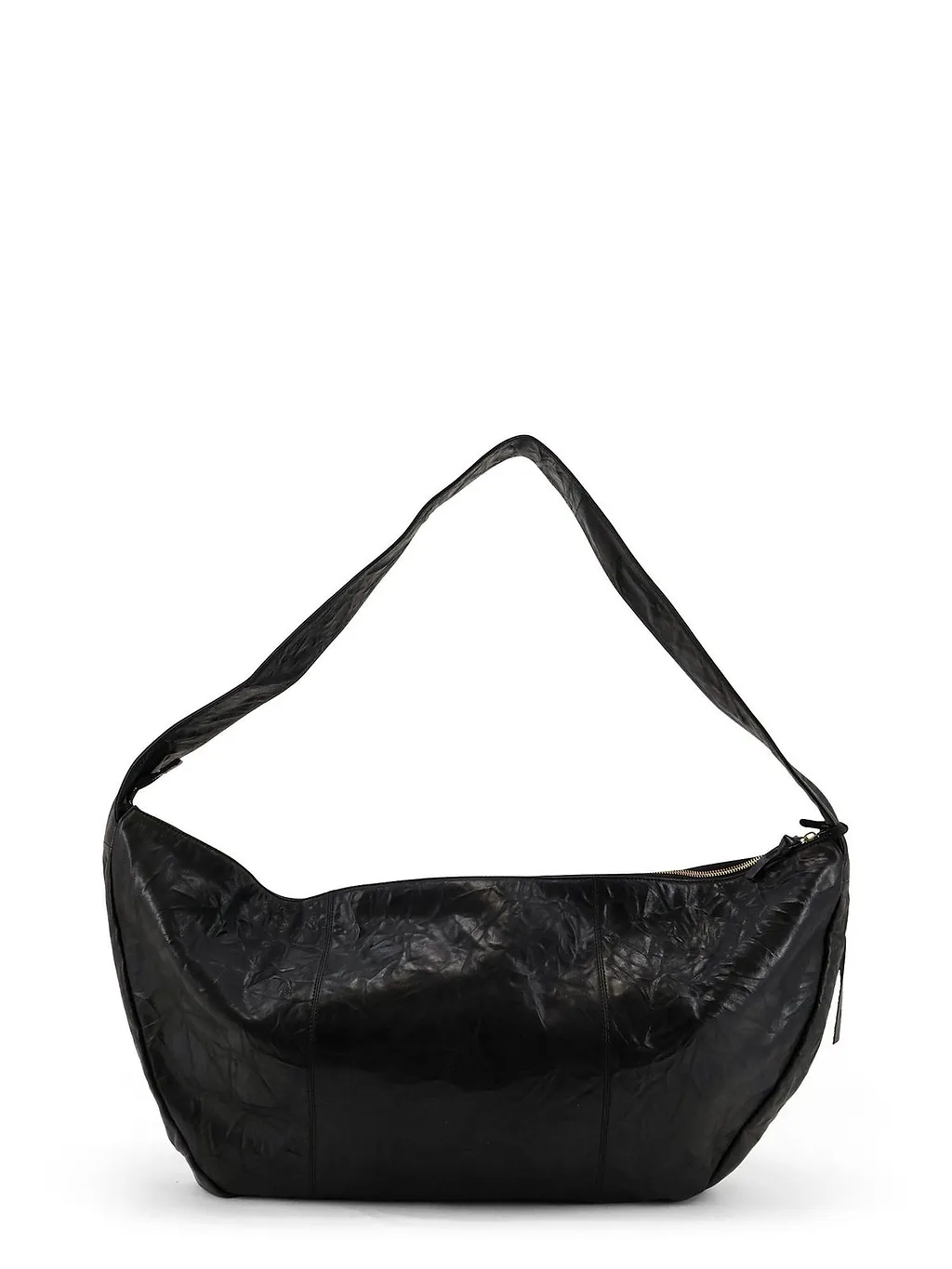 Crinkled Zip Shoulder Bag