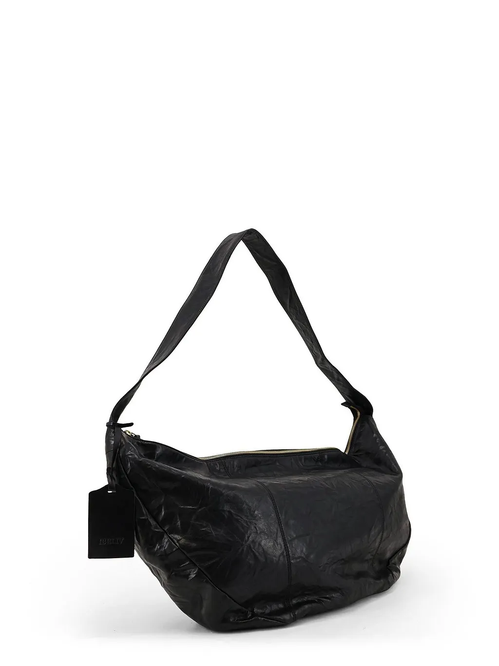Crinkled Zip Shoulder Bag