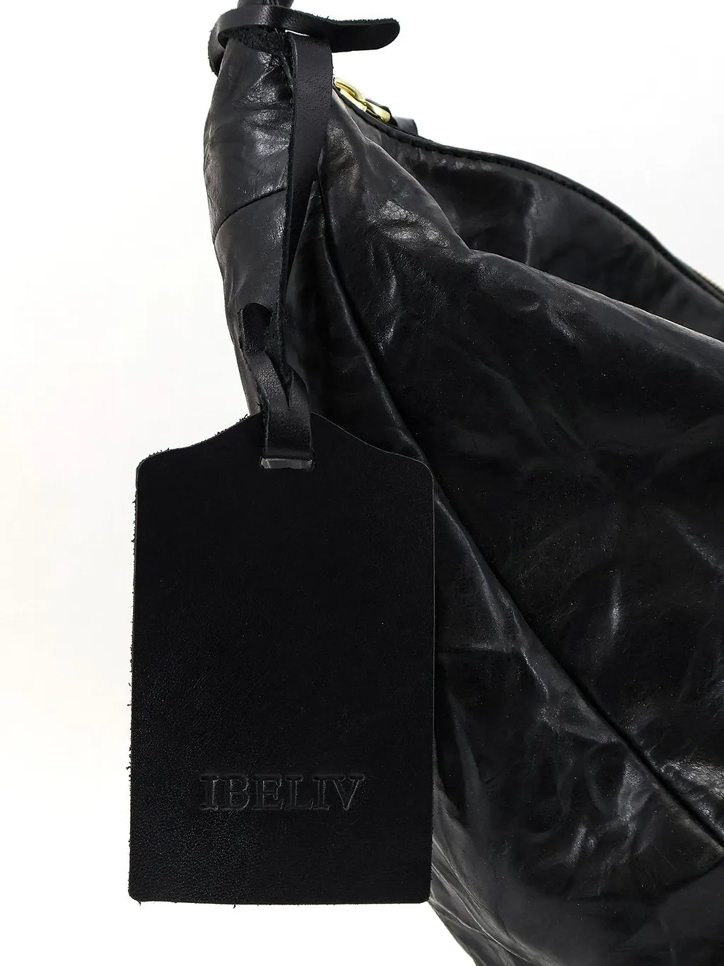 Crinkled Zip Shoulder Bag