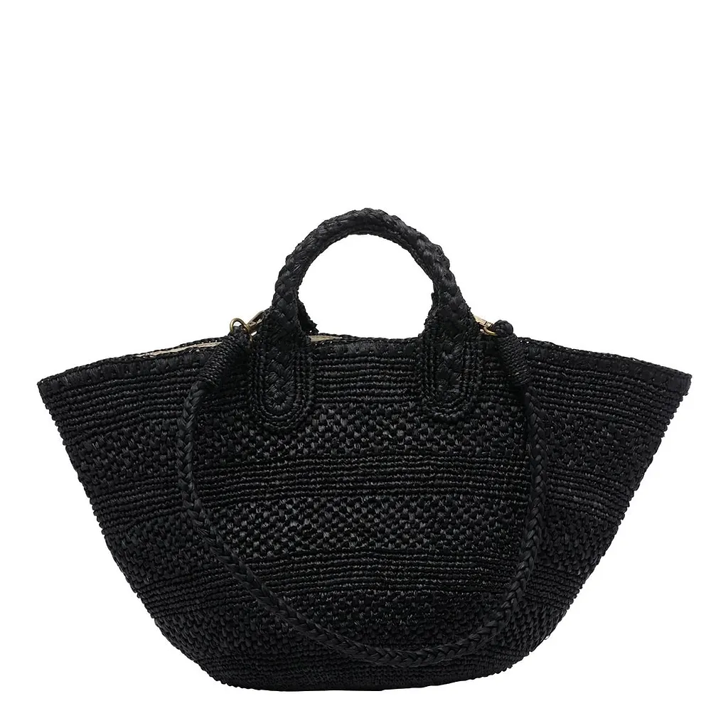 Ibeliv Strap Detailed Woven Tote Bag