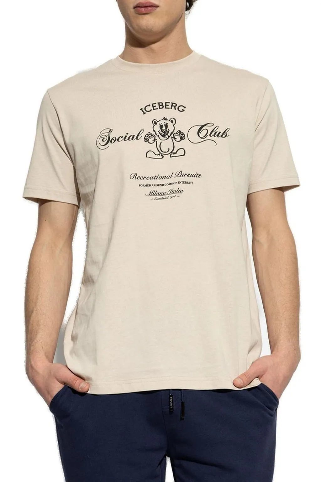 Iceberg Bear Printed Crewneck T-Shirt
