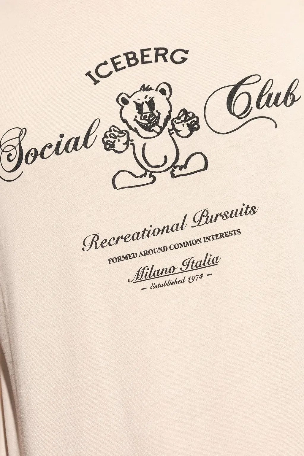 Iceberg Bear Printed Crewneck T-Shirt