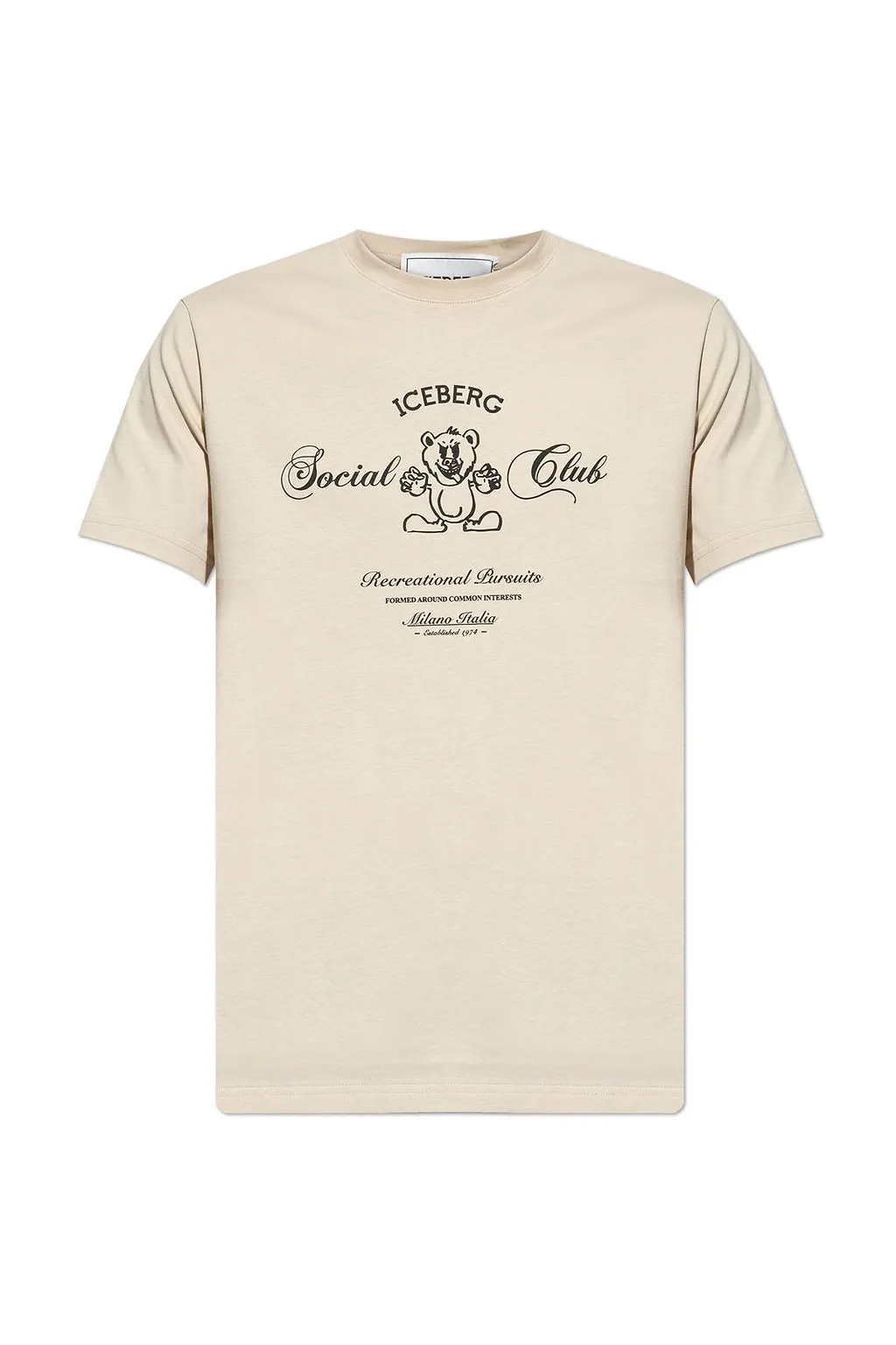 Iceberg Bear Printed Crewneck T-Shirt