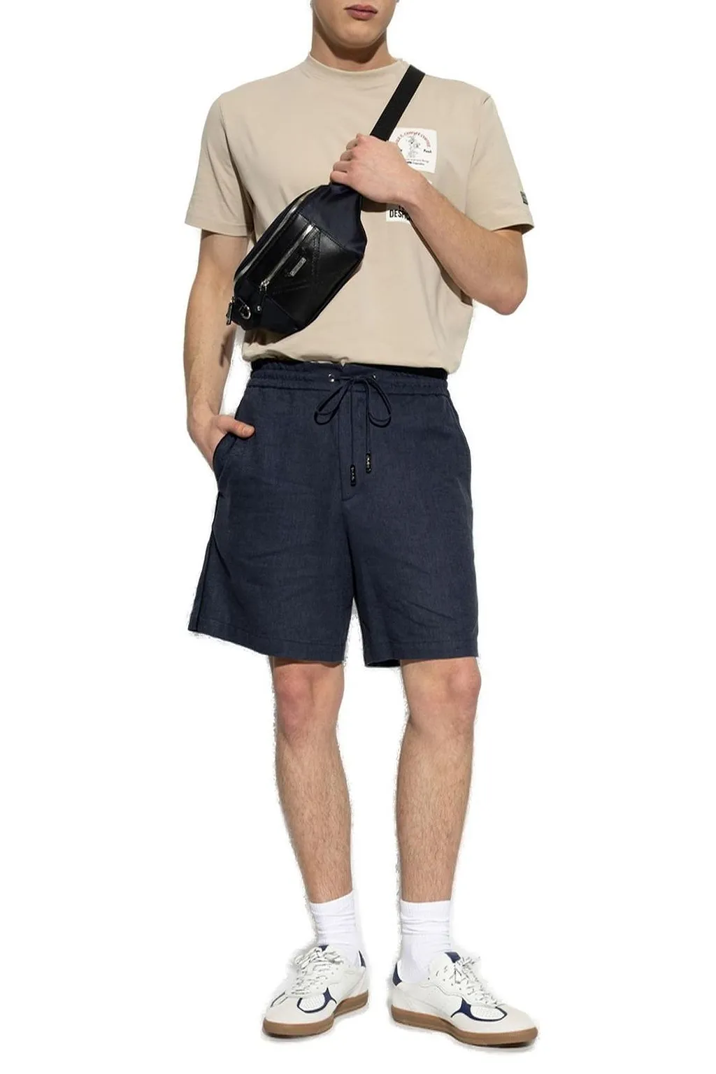 Iceberg Applique Drawstring Shorts