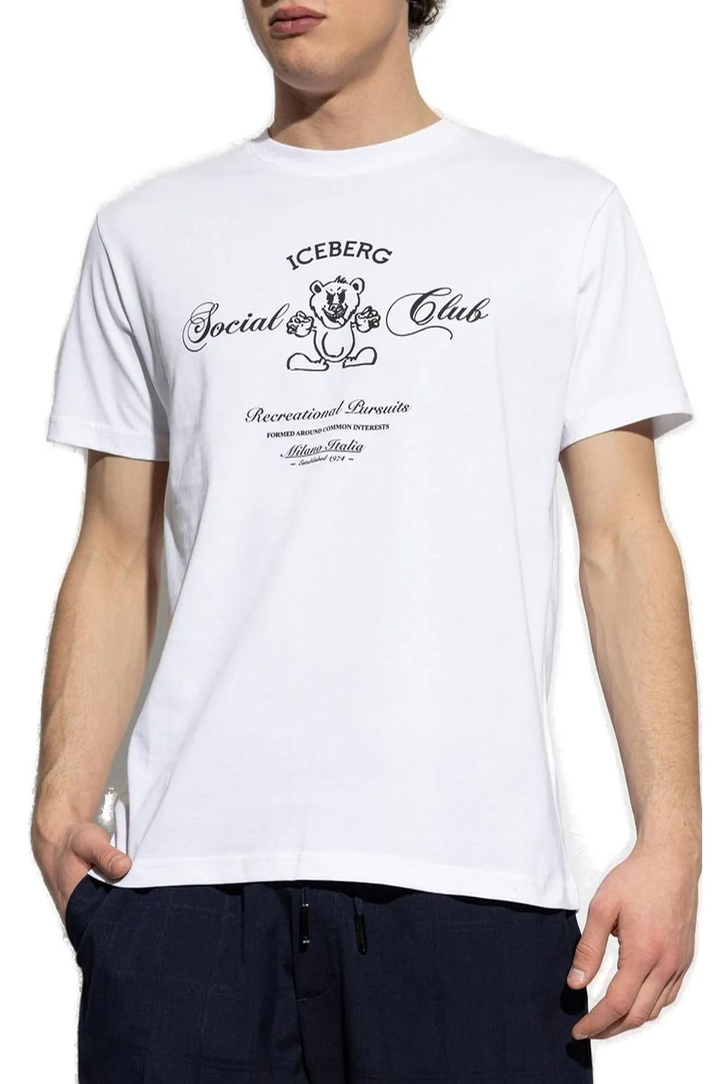 Iceberg Bear Printed Crewneck T-Shirt