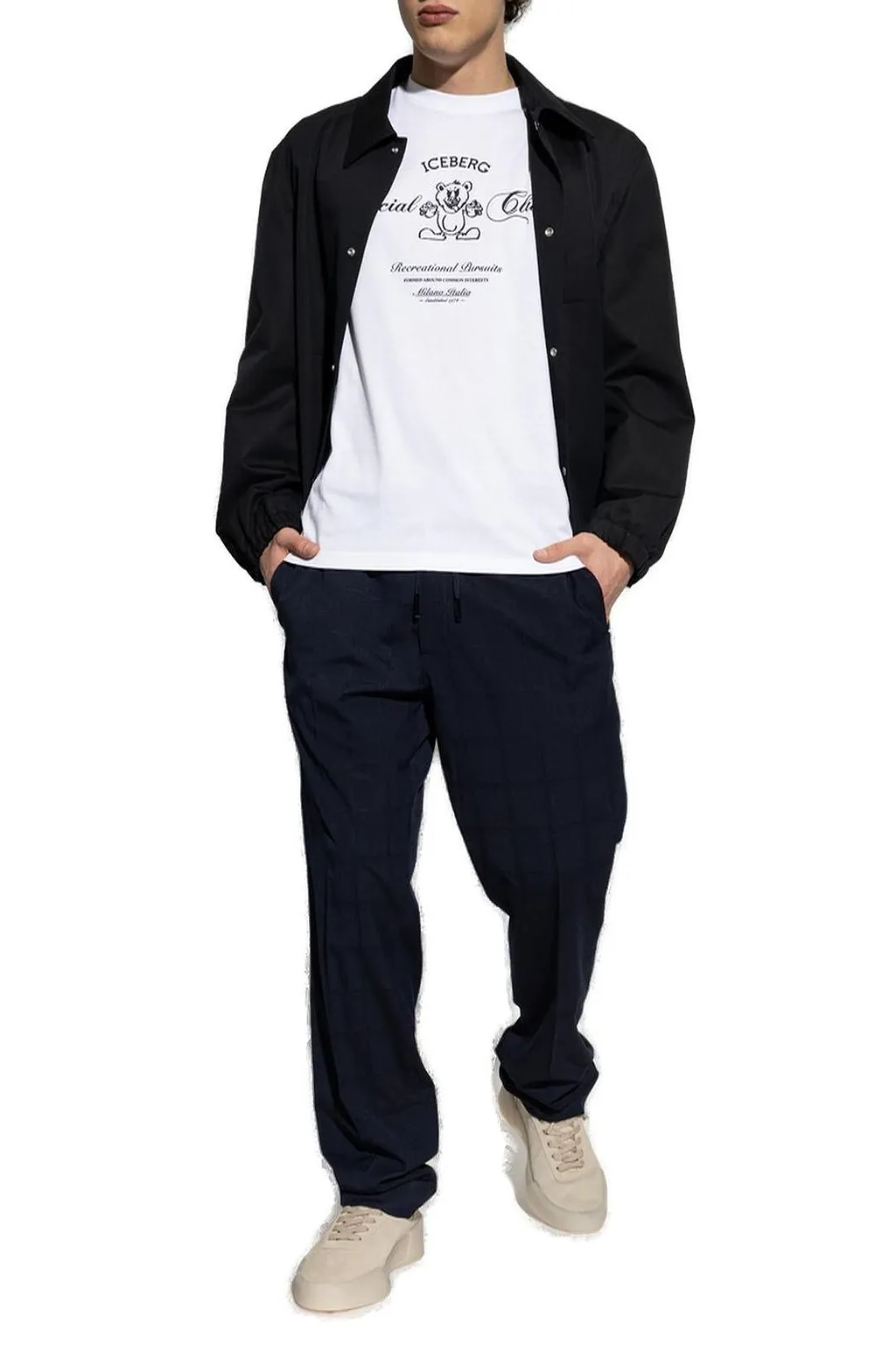 Iceberg Bear Printed Crewneck T-Shirt