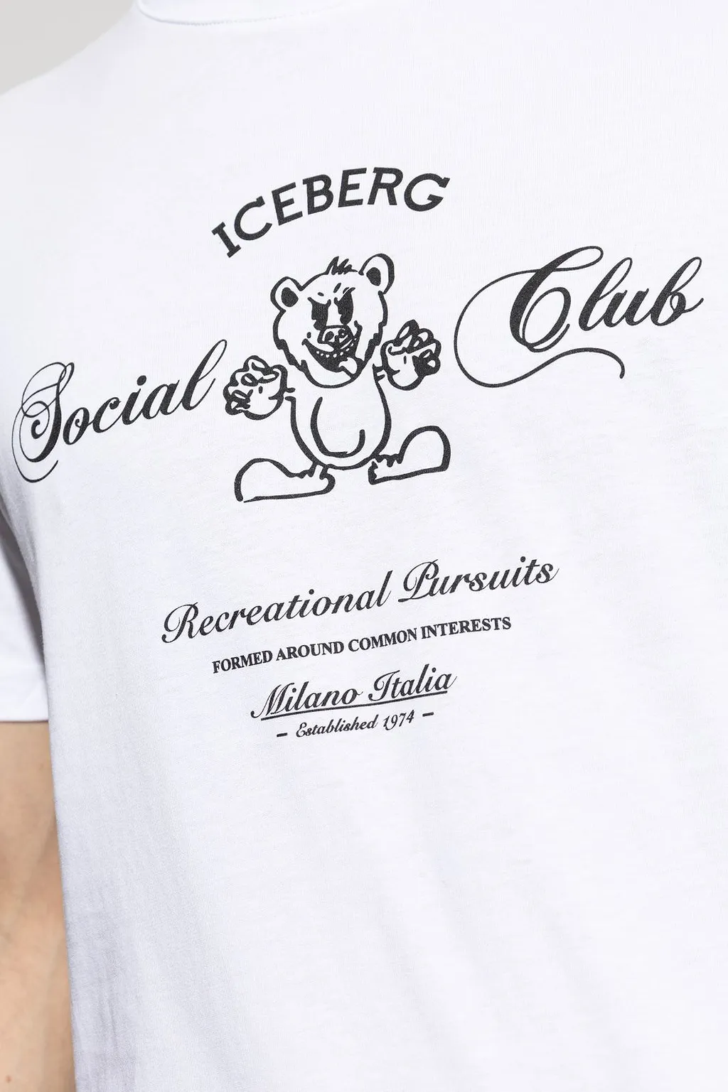 Iceberg Bear Printed Crewneck T-Shirt