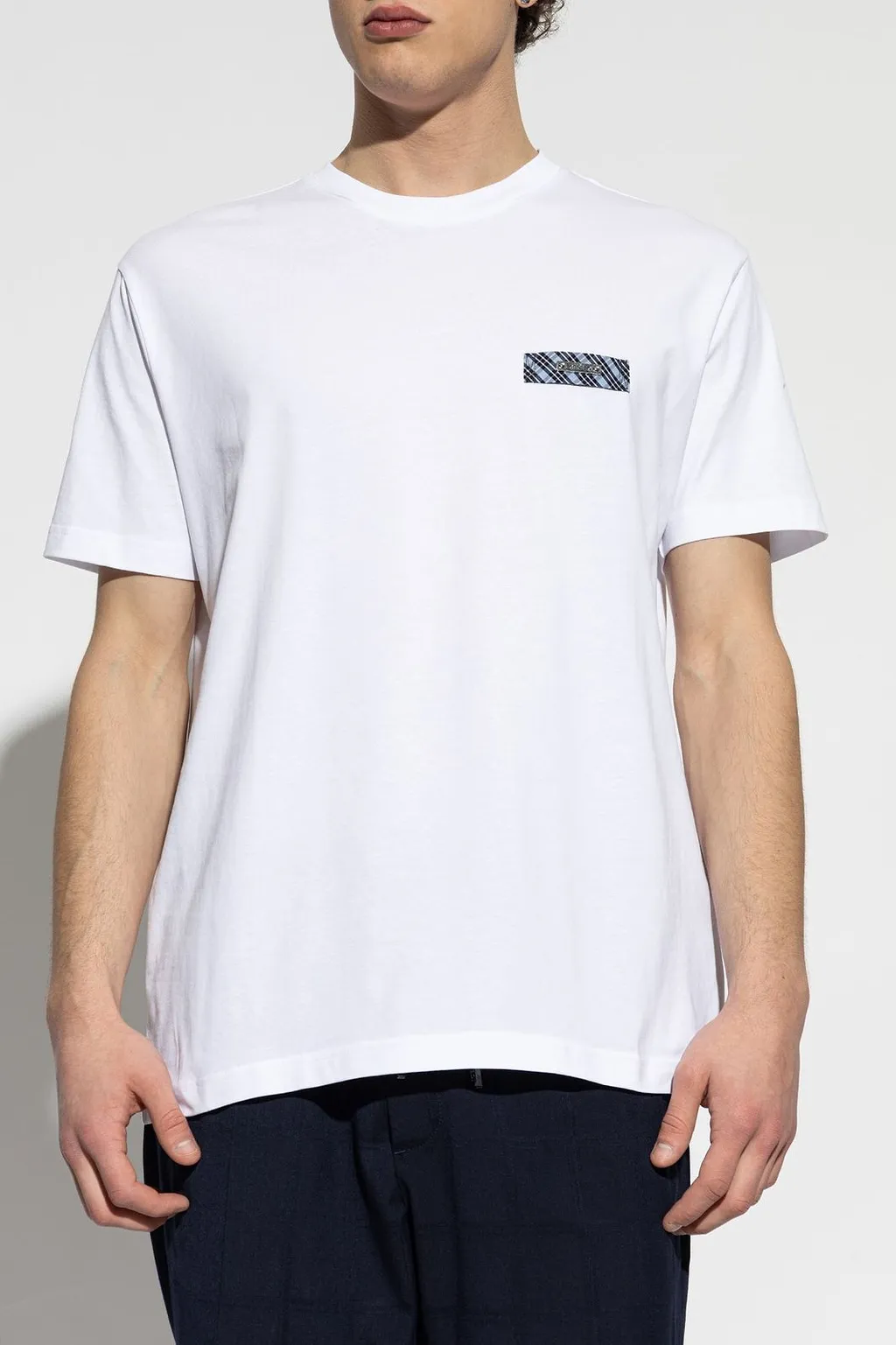 Iceberg Checked Logo Patch T-Shirt