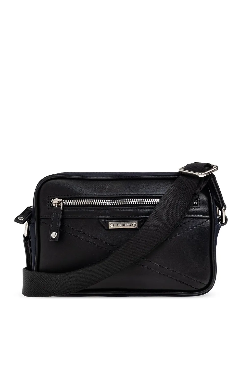 Iceberg Logo Zip Pocket Shoulder Bag
