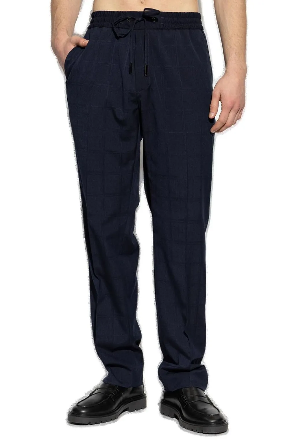 Iceberg Plaid Patterned Pleated Trousers