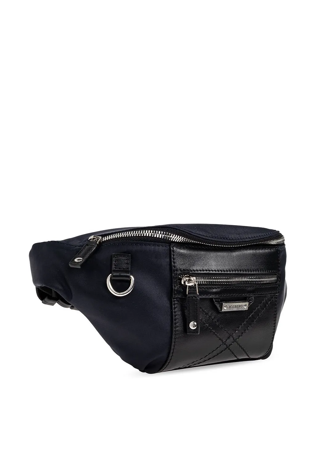 Iceberg Quilted Zip Belt Messenger Bag