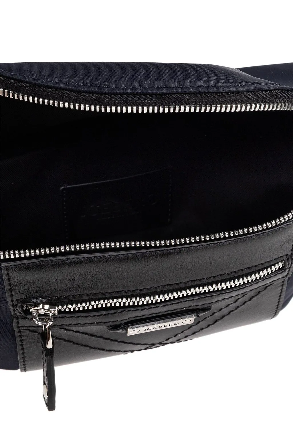Iceberg Quilted Zip Belt Messenger Bag