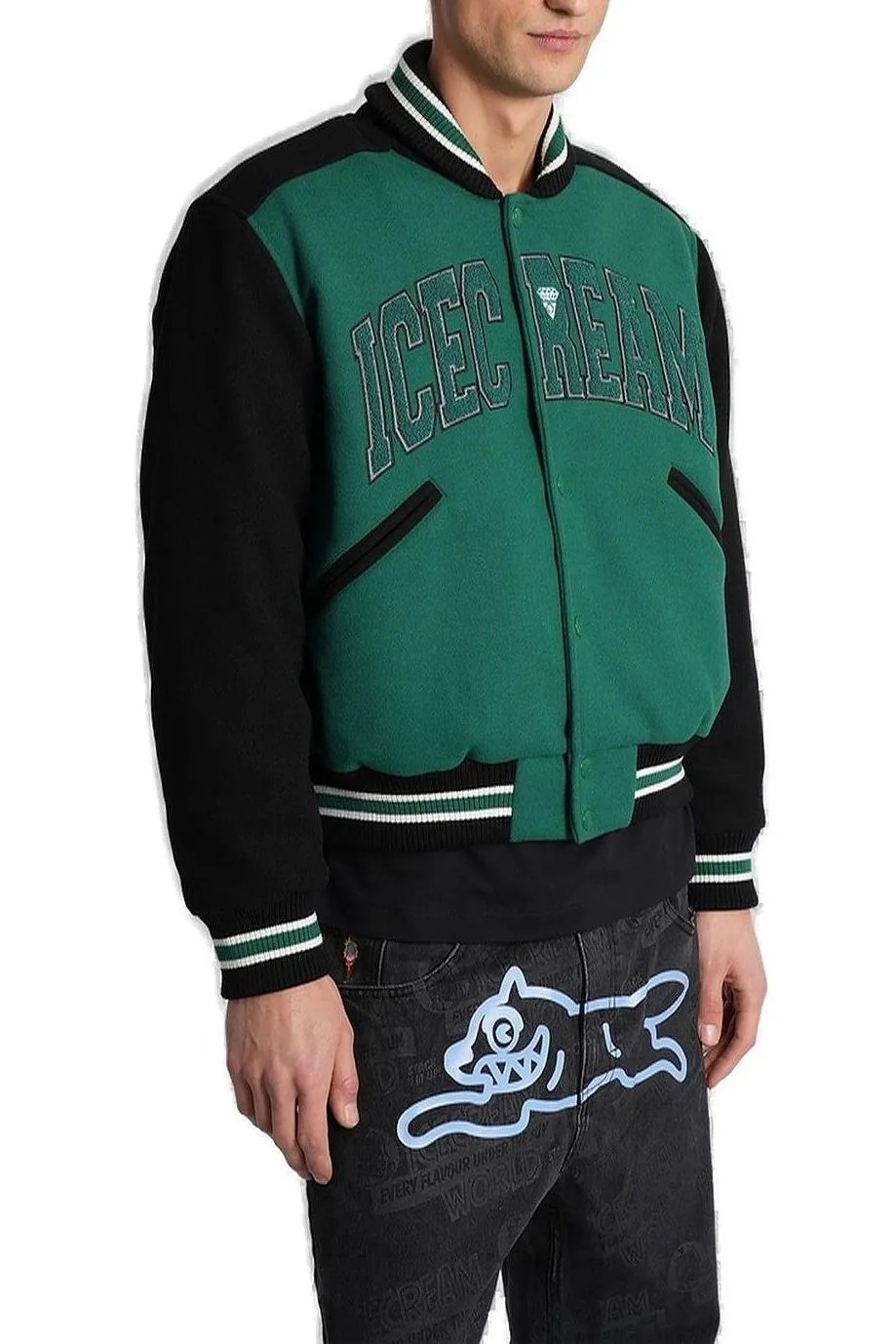 Icecream Logo Detail Buttoned Jacket