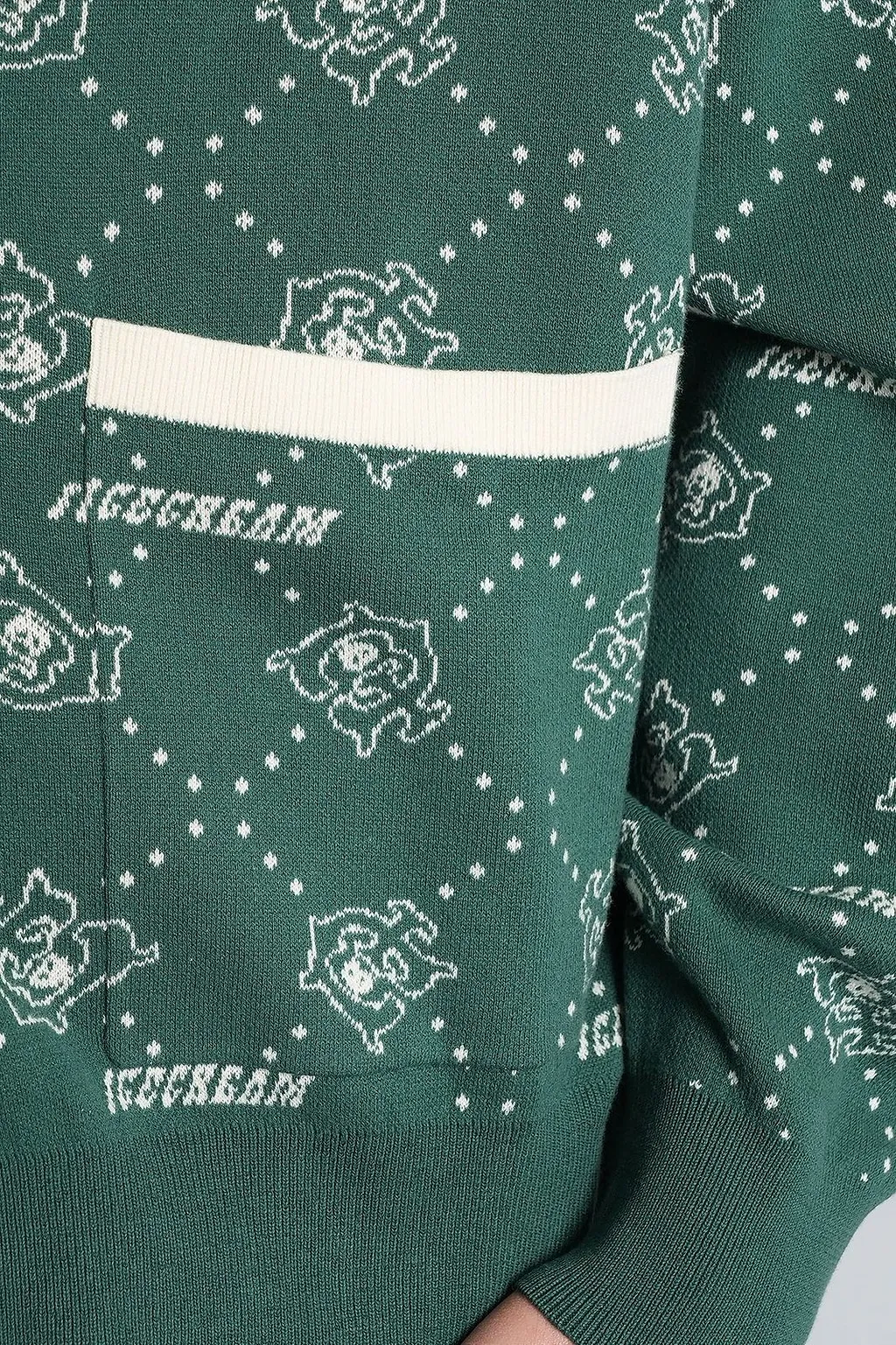 Icecream Logo Pattern V-Neck Cardigan