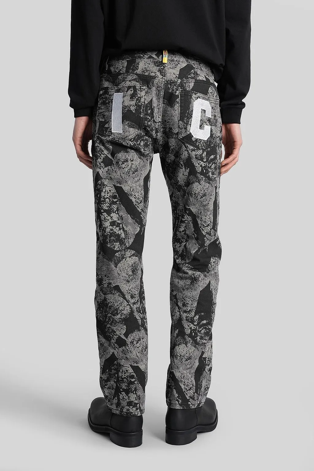Icecream Logo Print Straight Leg Trousers
