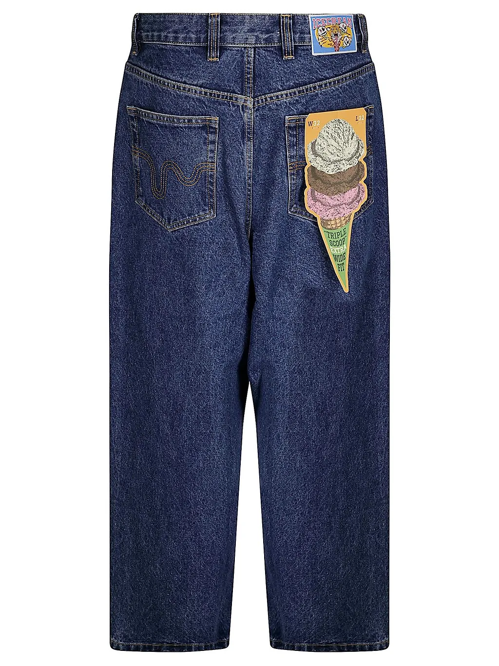 Icecream Logo Patch Running Dog Jeans