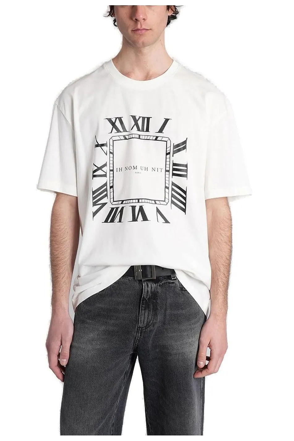 Ih Nom Uh Nit Roman Numeral Printed Crewneck T-Shirt