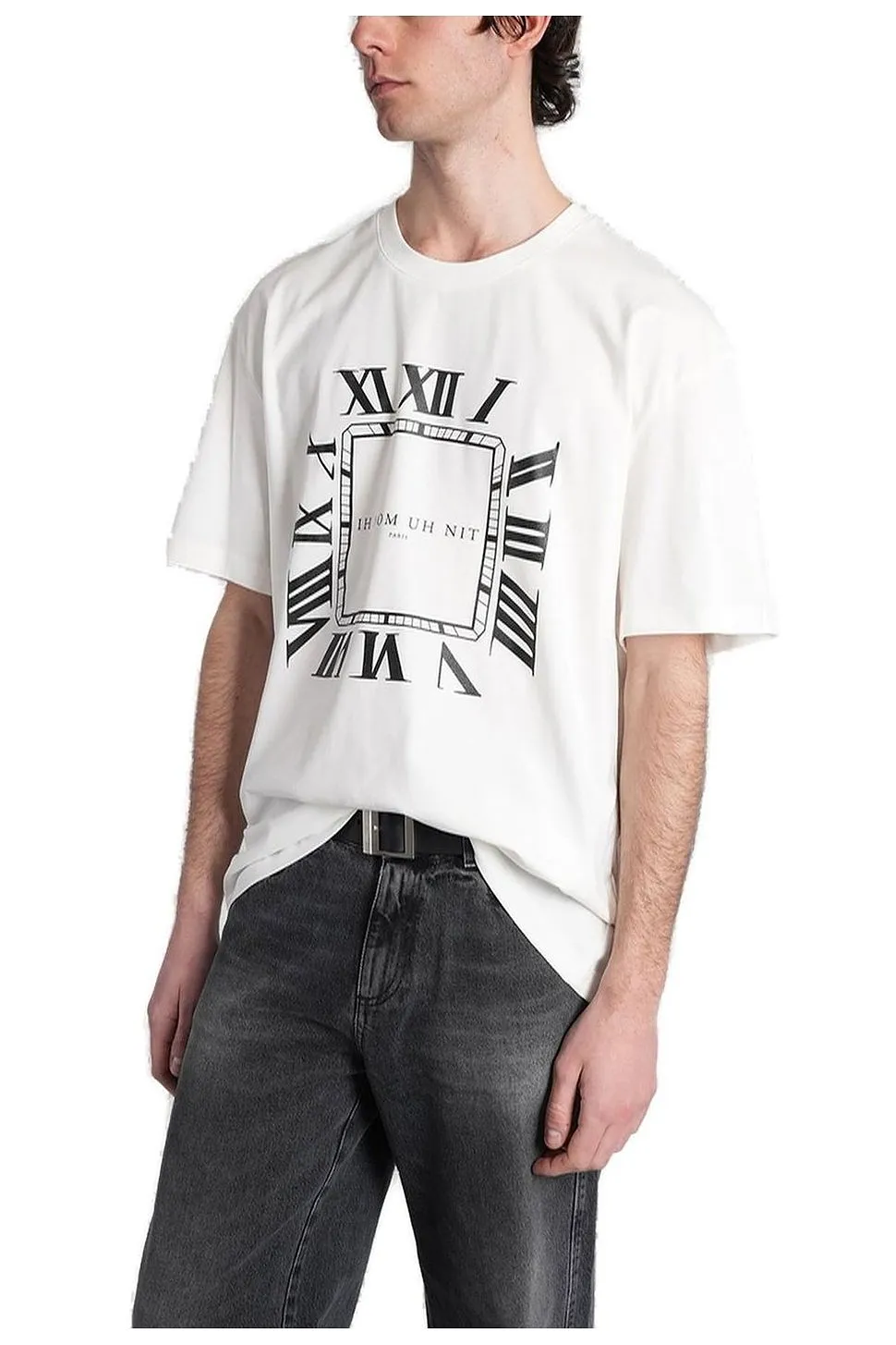 Ih Nom Uh Nit Roman Numeral Printed Crewneck T-Shirt