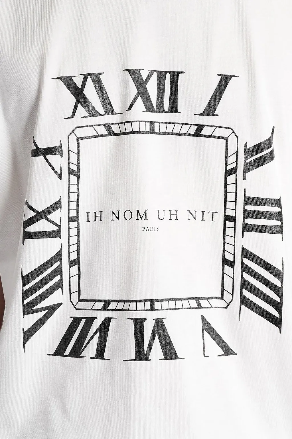 Ih Nom Uh Nit Roman Numeral Printed Crewneck T-Shirt