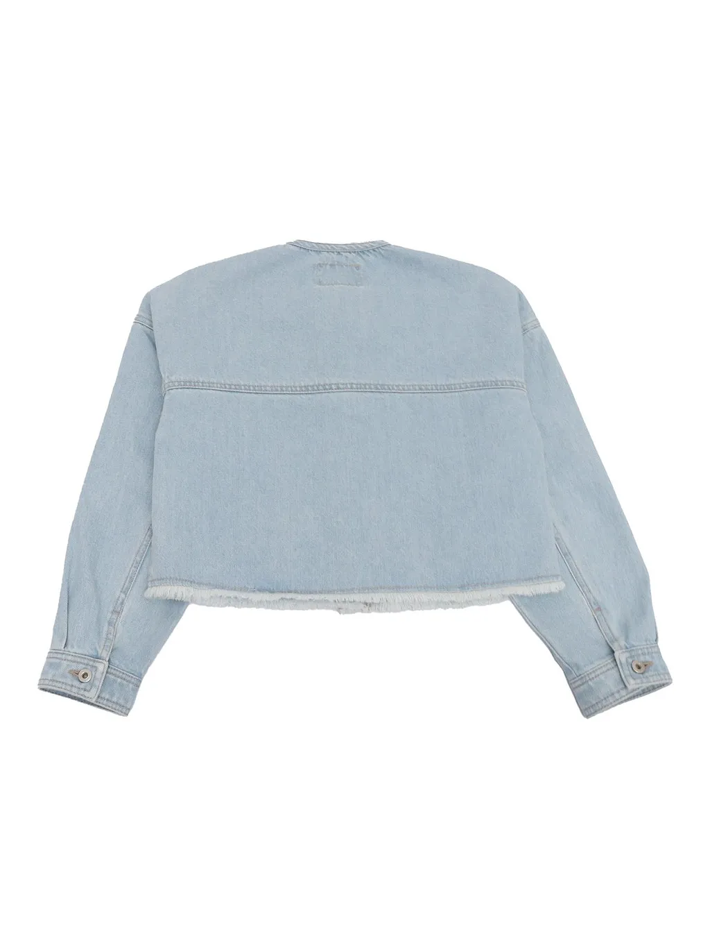 Il Gufo Button-Up Cropped Denim Jacket