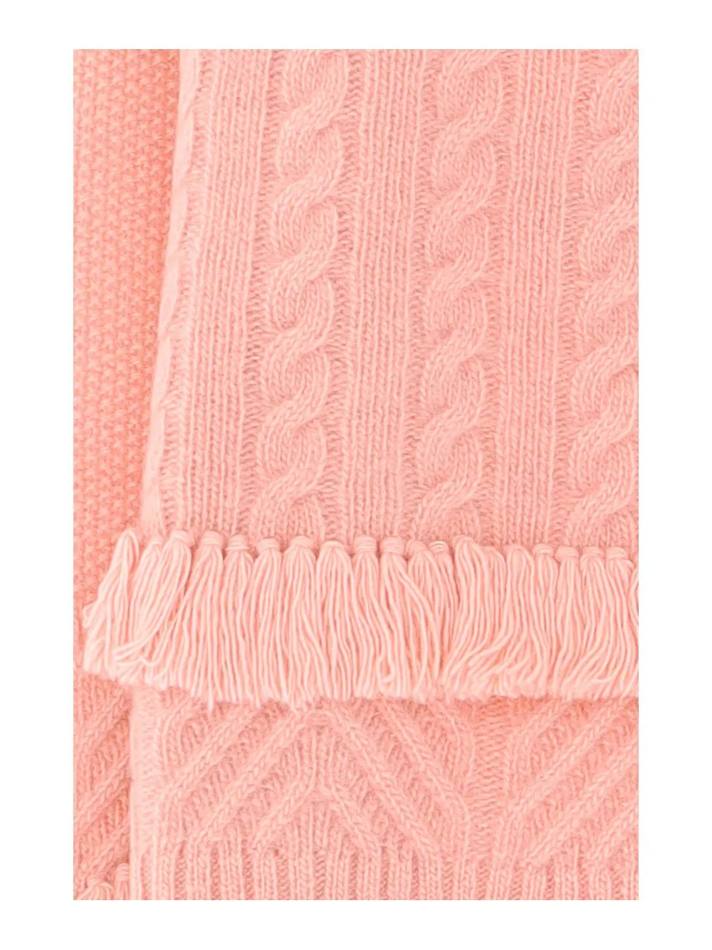 Il Gufo Cable Knit Fringed Detail Sweater