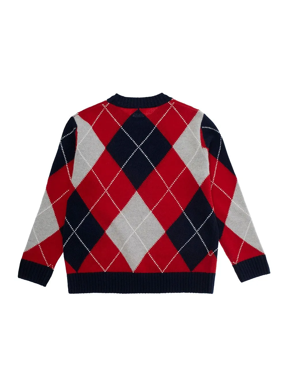 Il Gufo Diamond Pattern Crewneck Jumper
