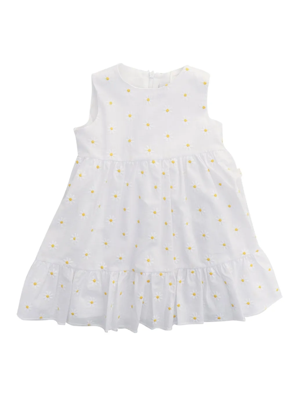 Floral-Embroidered Sleeveless Dress