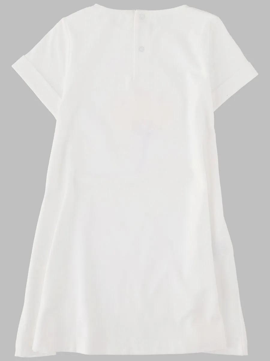Il Gufo Floral Print Short Sleeve Dress