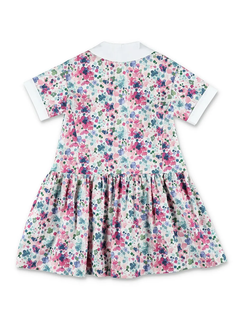 Floral Printed Short-Sleeved Dress