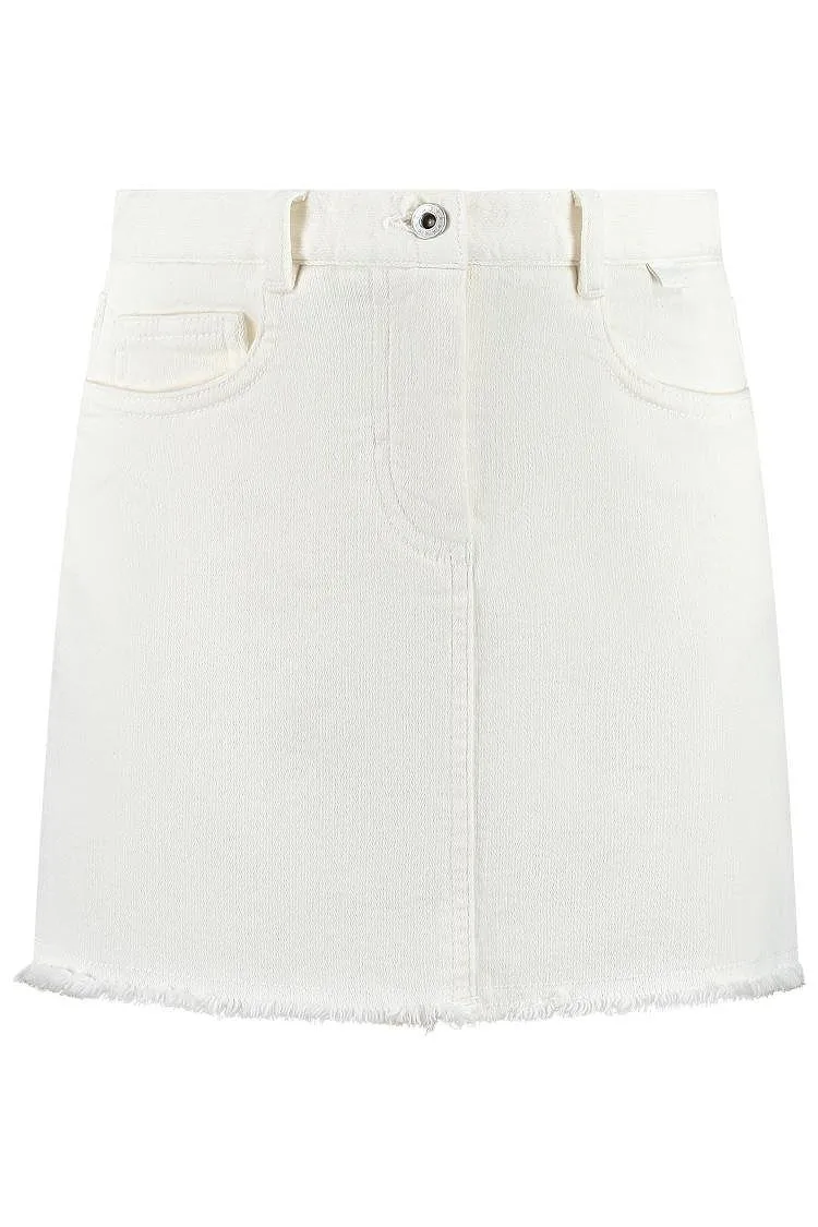 Il Gufo Frayed Denim Skirt