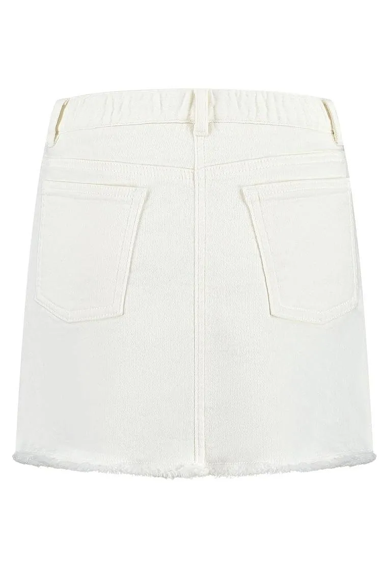 Il Gufo Frayed Denim Skirt