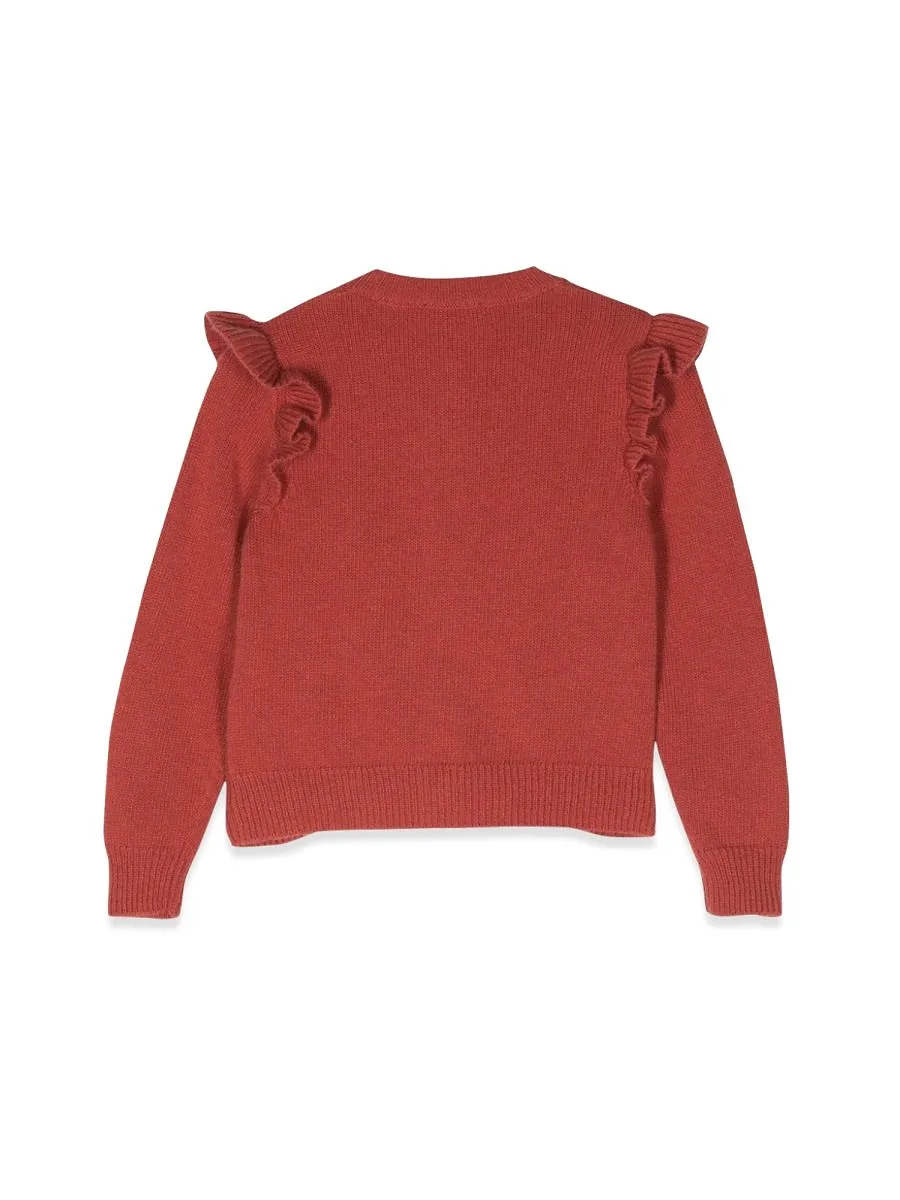 Il Gufo Pompom Embellished Cardigan