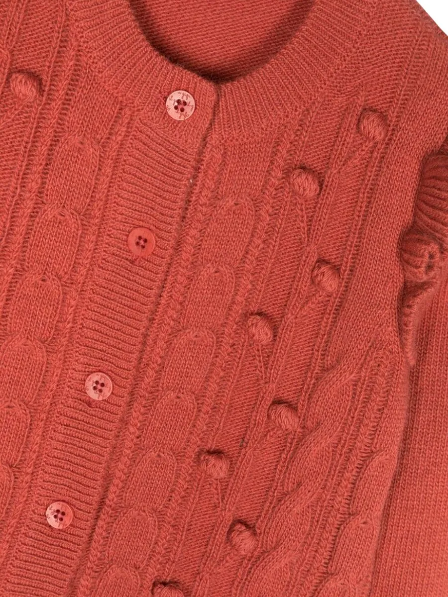 Il Gufo Pompom Embellished Cardigan