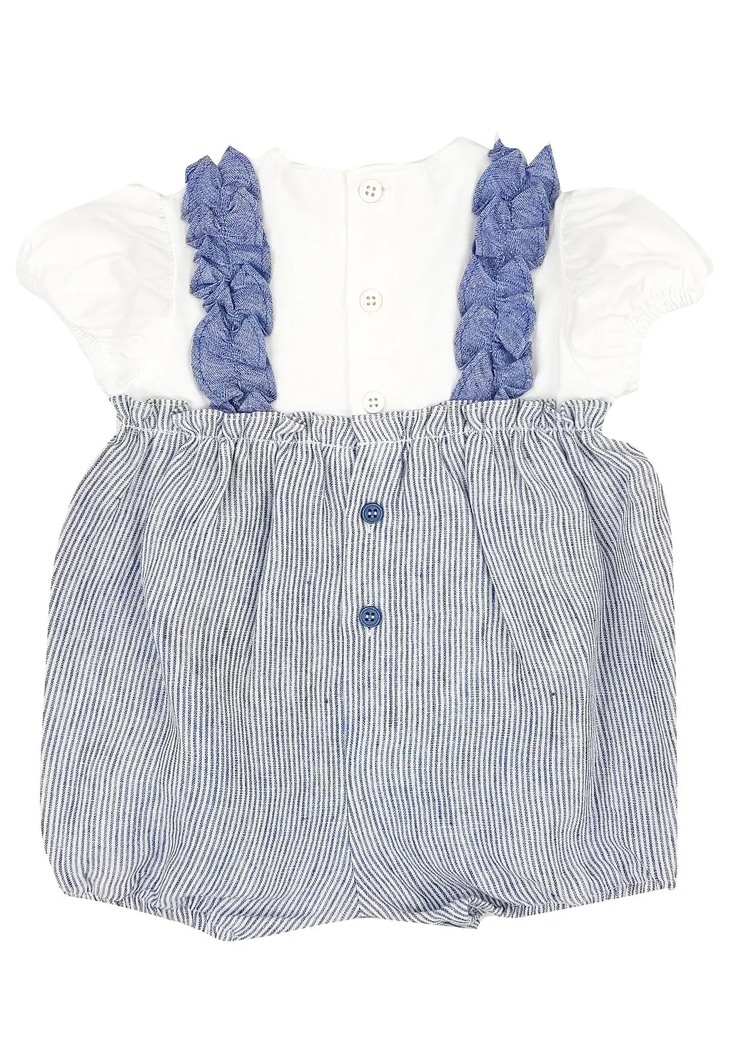 Il Gufo Striped Ruched Romper