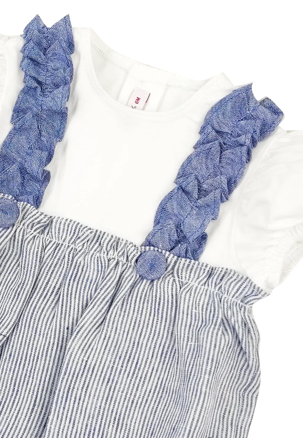 Il Gufo Striped Ruched Romper