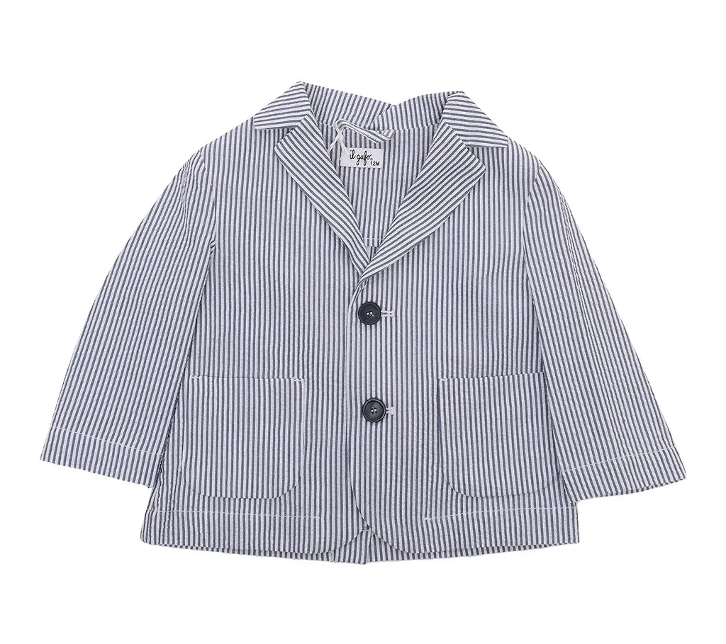 Il Gufo Striped Single-Breasted Blazer