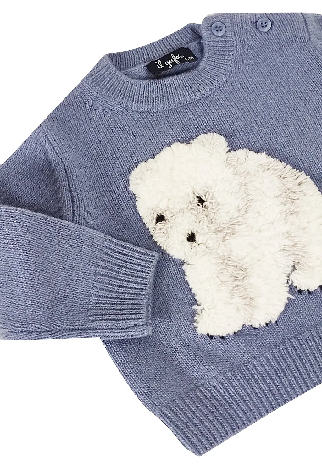 Il Gufo Teddy Bear Patch Crewneck Jumper