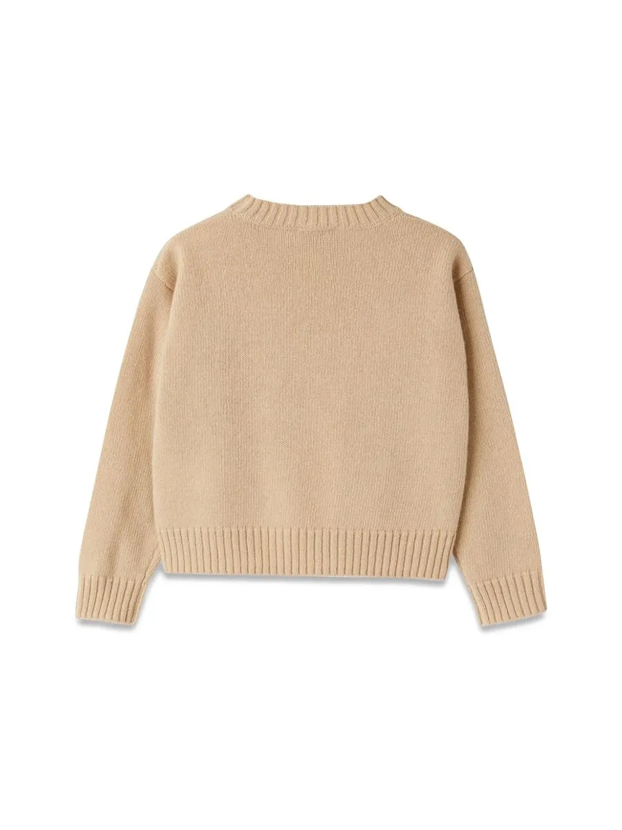 Tricot Knit Pullover Sweater