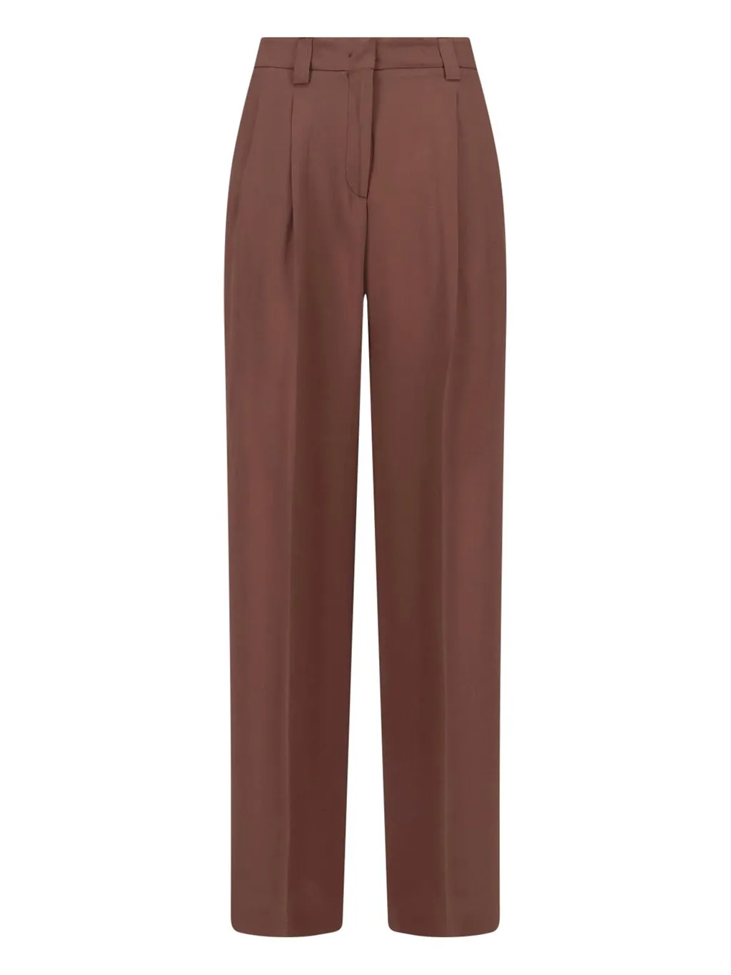 Pleated Straight-Leg Pants
